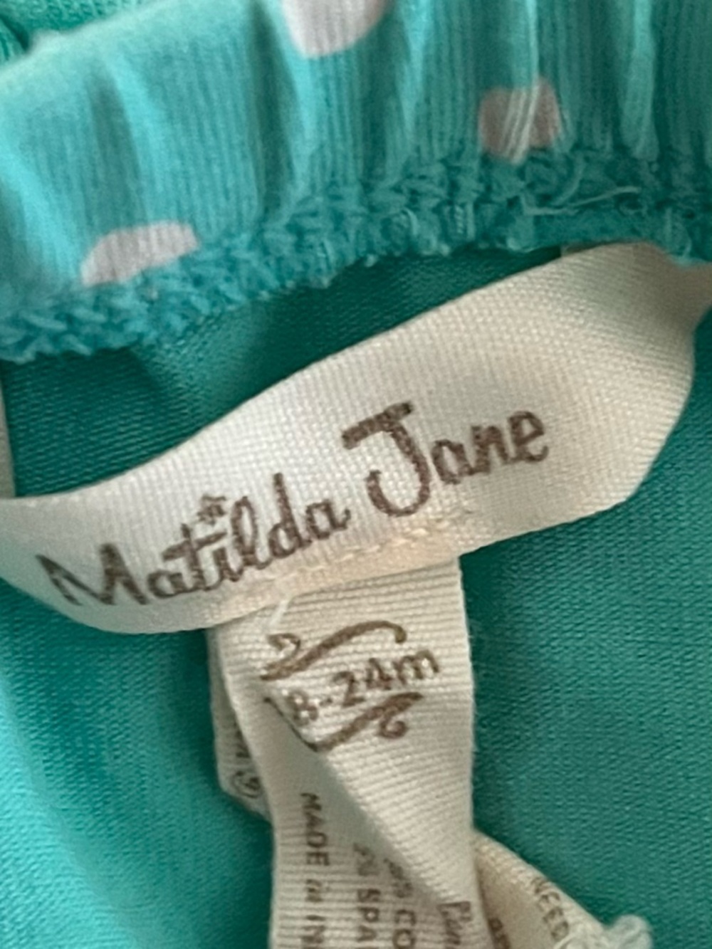 Matilda Jane Teal Circus Set with Polka Dot Ruffle - Picture 7 of 11
